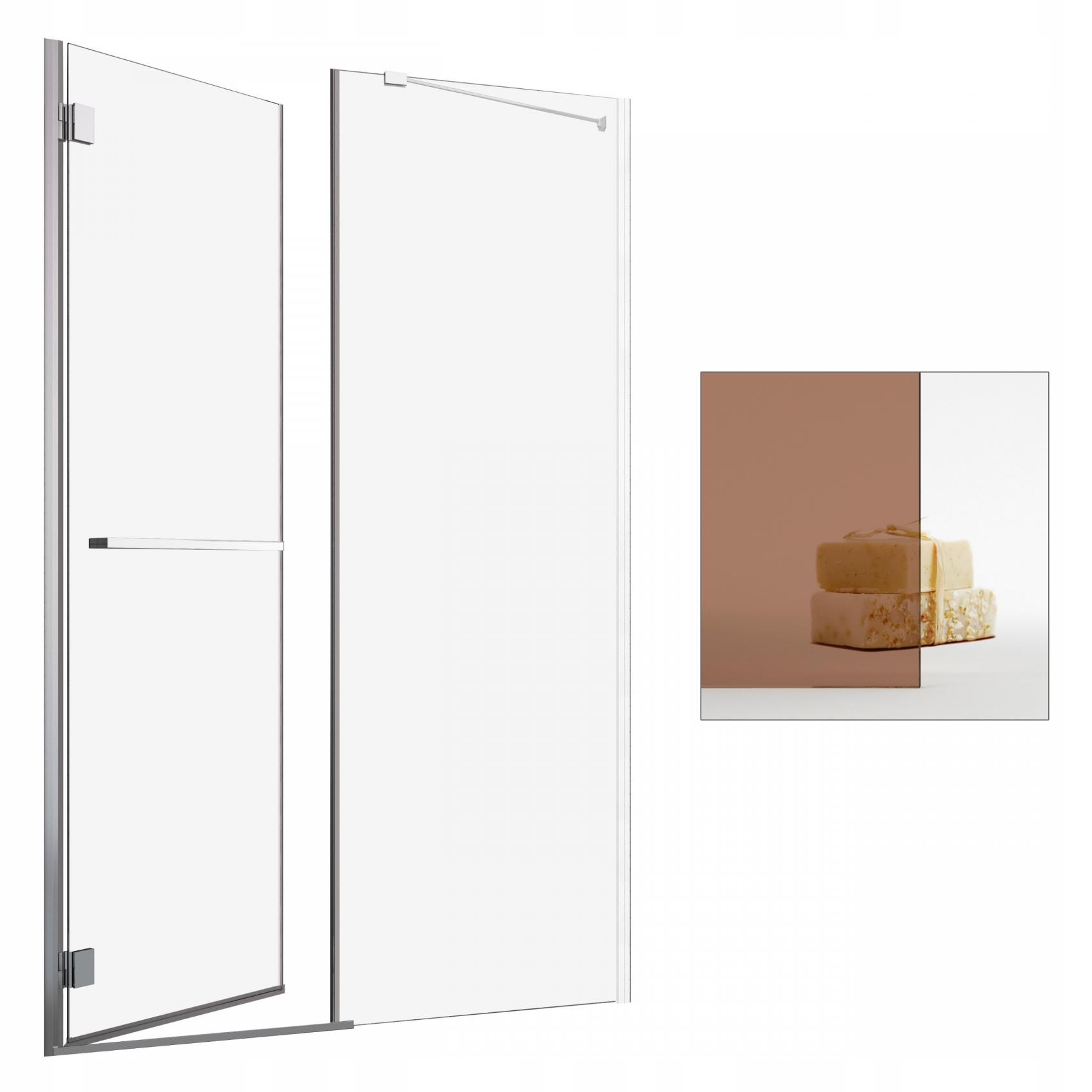 Sprchové dvere - RADAWAY Carena DWJ 120 L hnedé sprchové dvere