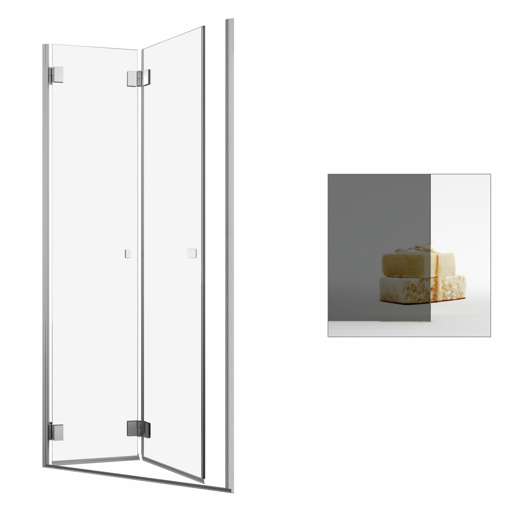 Sprchové dvere - RADAWAY Carena DWB 80 L grafitové sprchové dvere