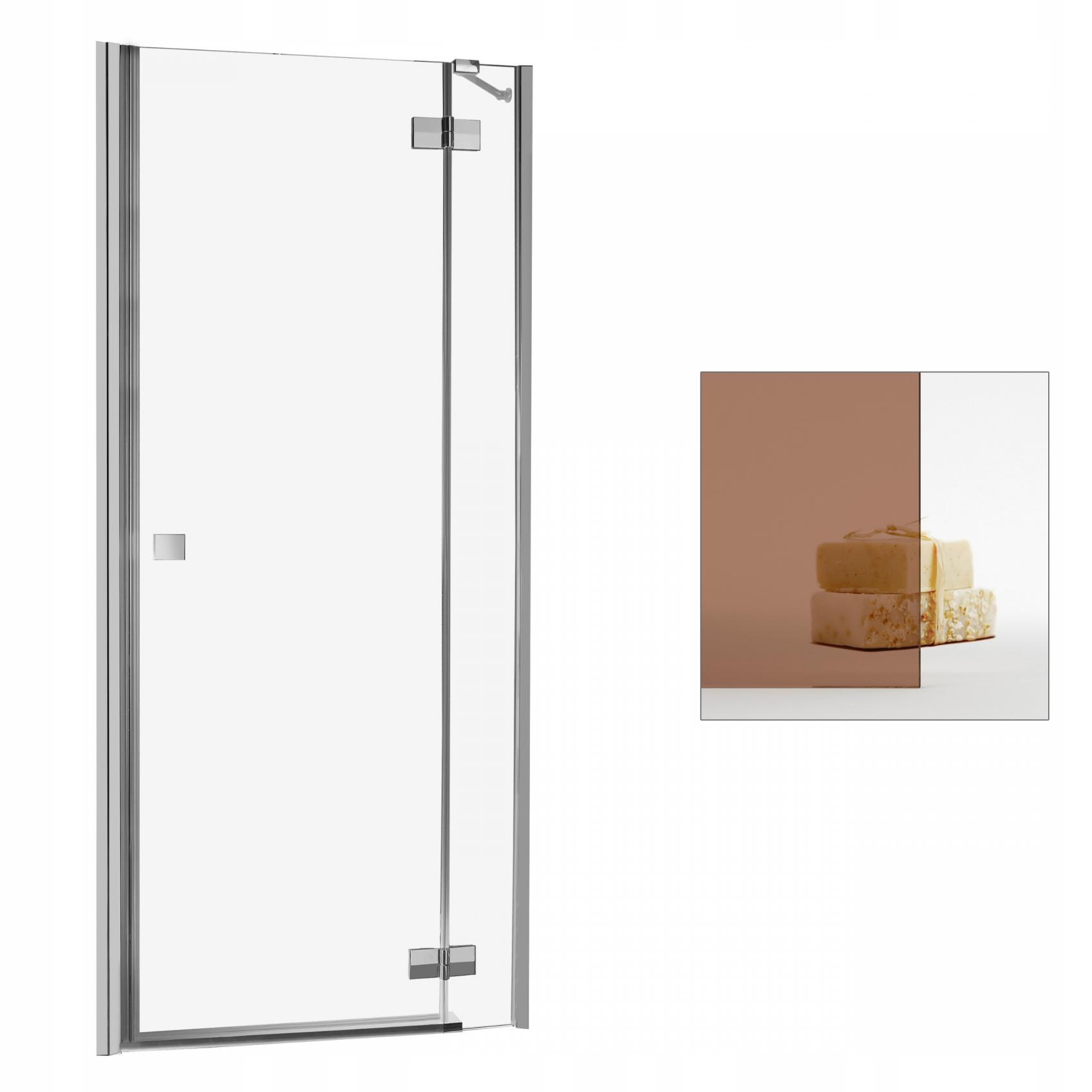Sprchové dvere - RADAWAY Almatea DWJ 130 P bronzové sprchové dvere
