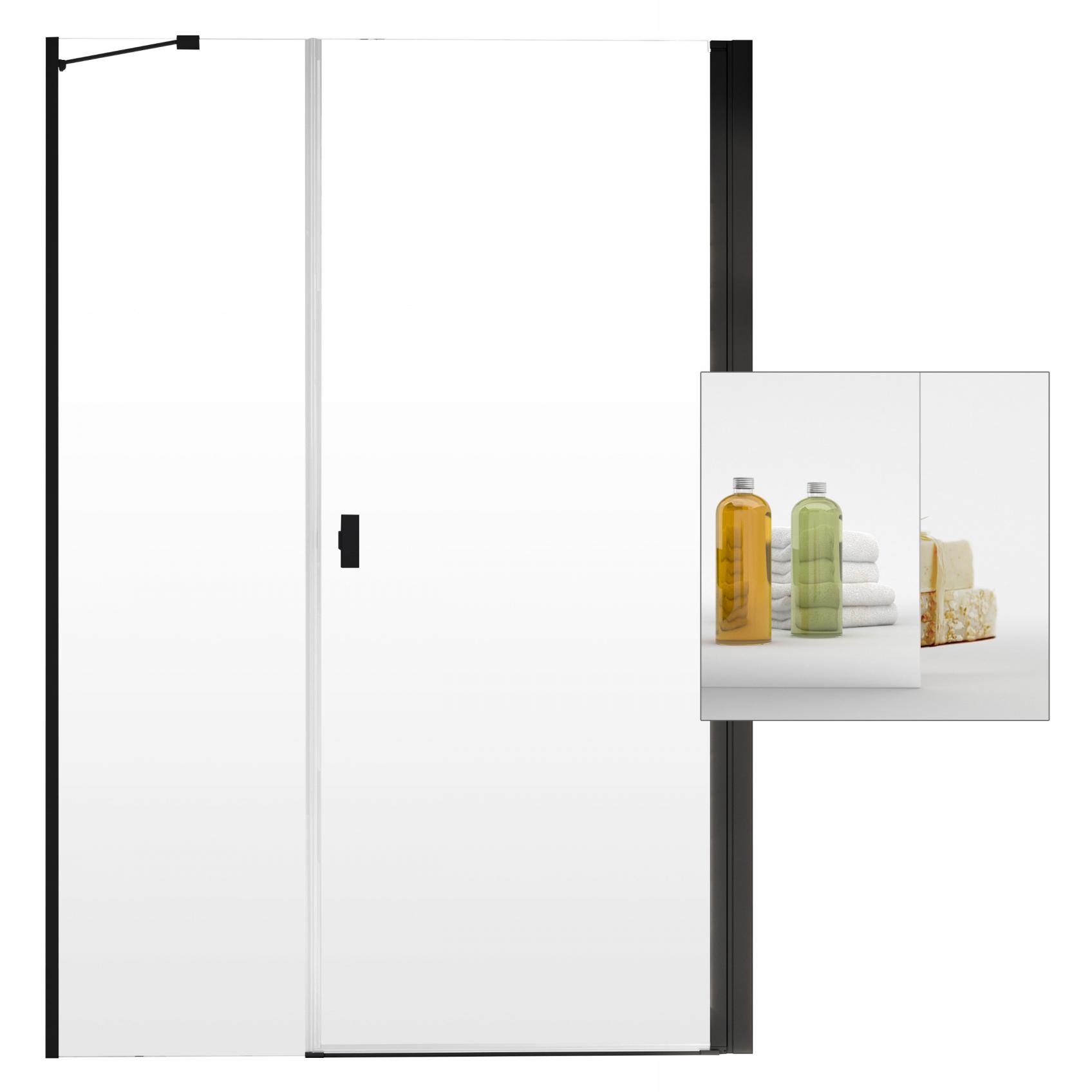 Sprchové dvere - Zrkadlové sprchové dvere RADAWAY Nes Black DWS 120 P