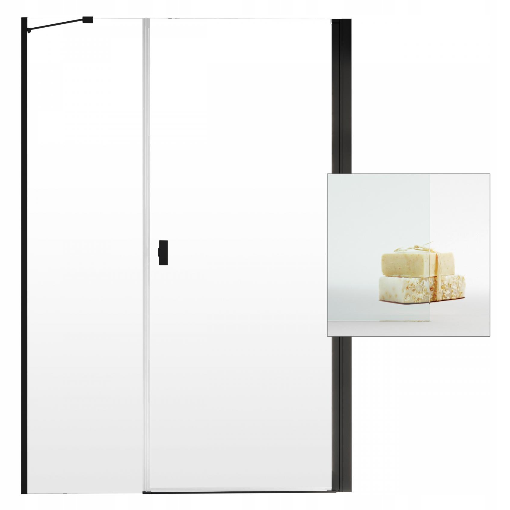 Sprchové dvere - RADAWAY Nes Black DWS 110 P sprchové dvere čisté
