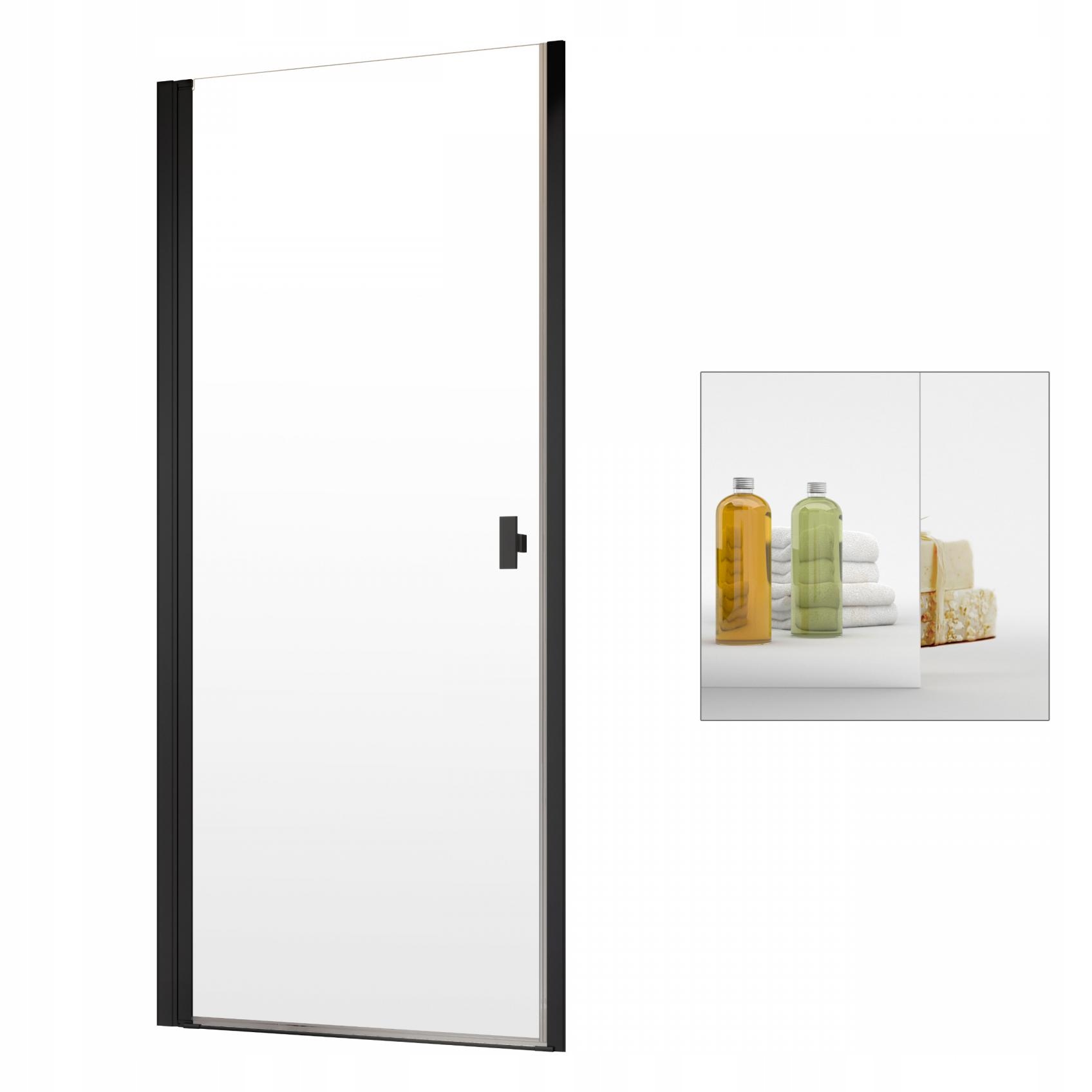 Sprchové dvere - Zrkadlové sprchové dvere RADAWAY Nes Black DWJ 100 L