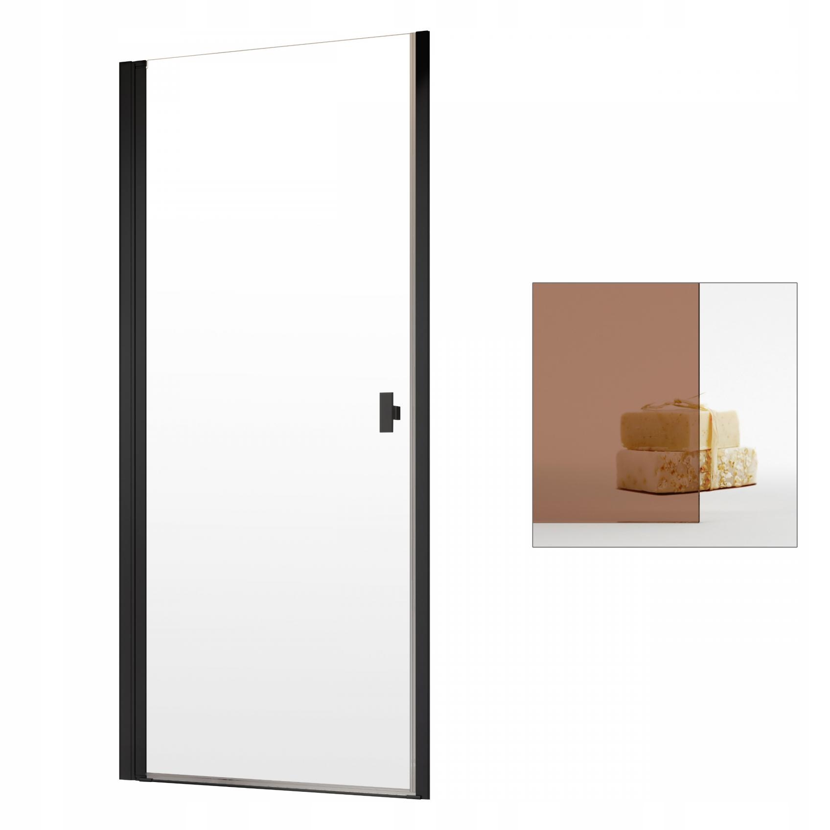 Sprchové dvere - Sprchové dvere RADAWAY Nes Black DWJ 90 L hnedé