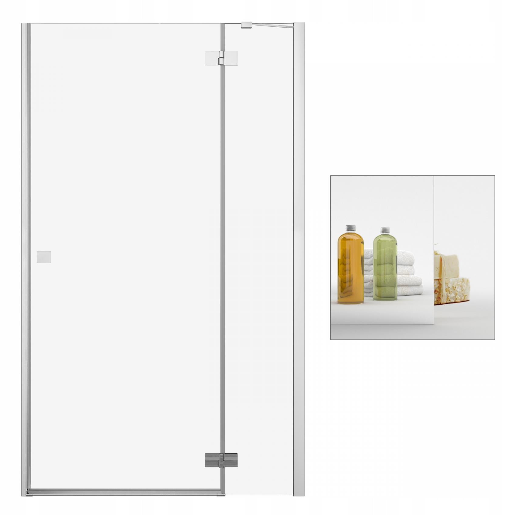 Sprchové dvere - RADAWAY Essenza Nové zrkadlové sklenené dvere DWJ 120 P