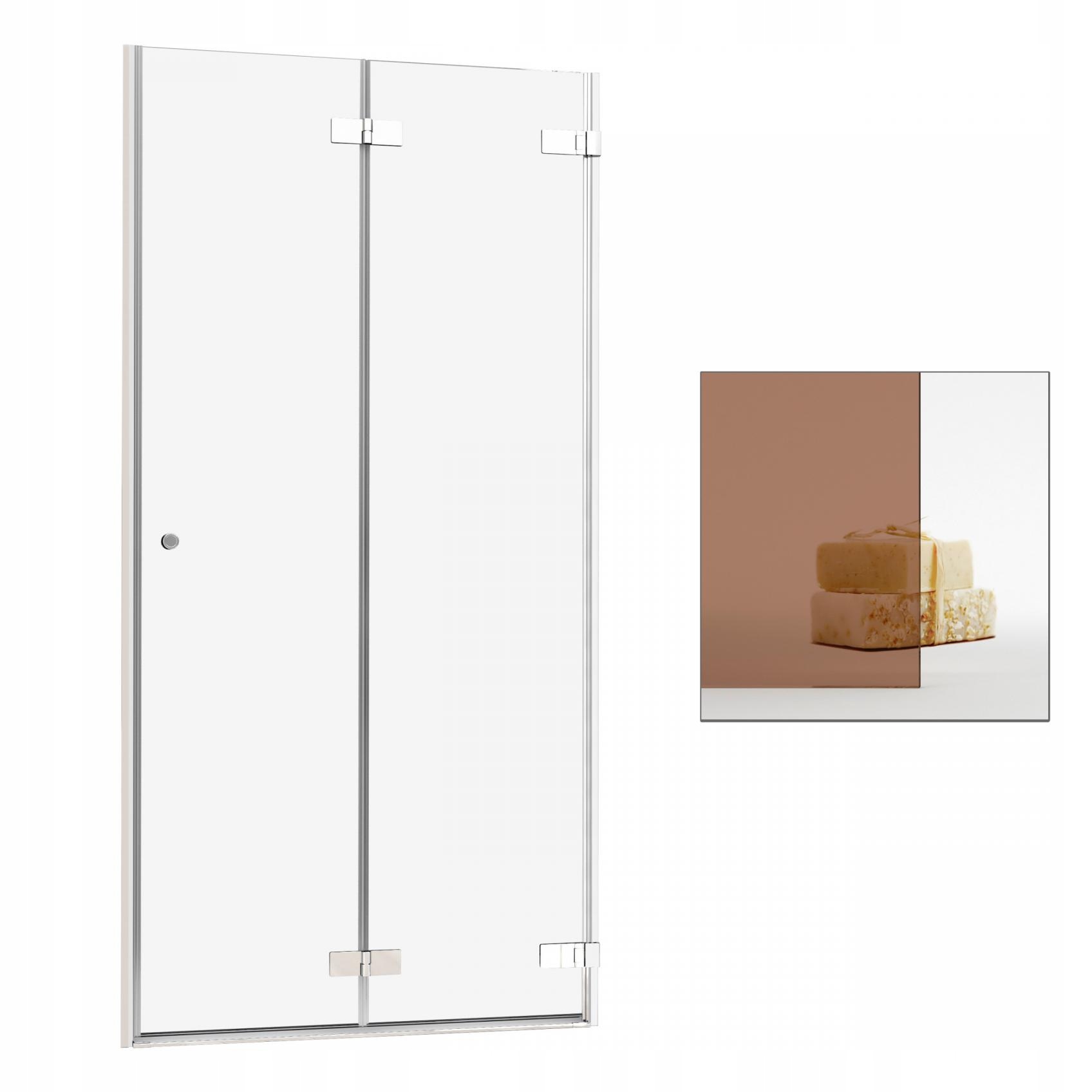 Sprchové dvere - RADAWAY Arta DWB 90 P hnedé sprchové dvere
