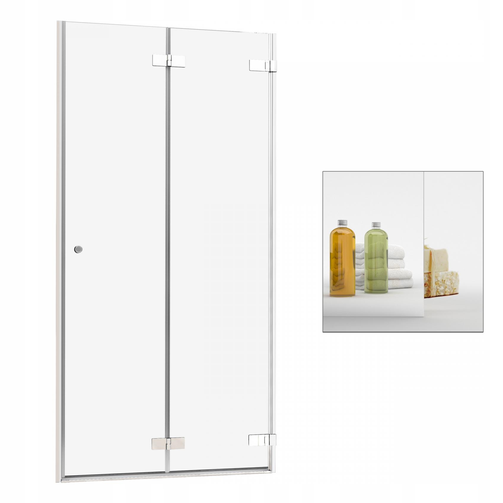 Sprchové dvere - RADAWAY Arta DWB 90 P zrkadlové sprchové dvere