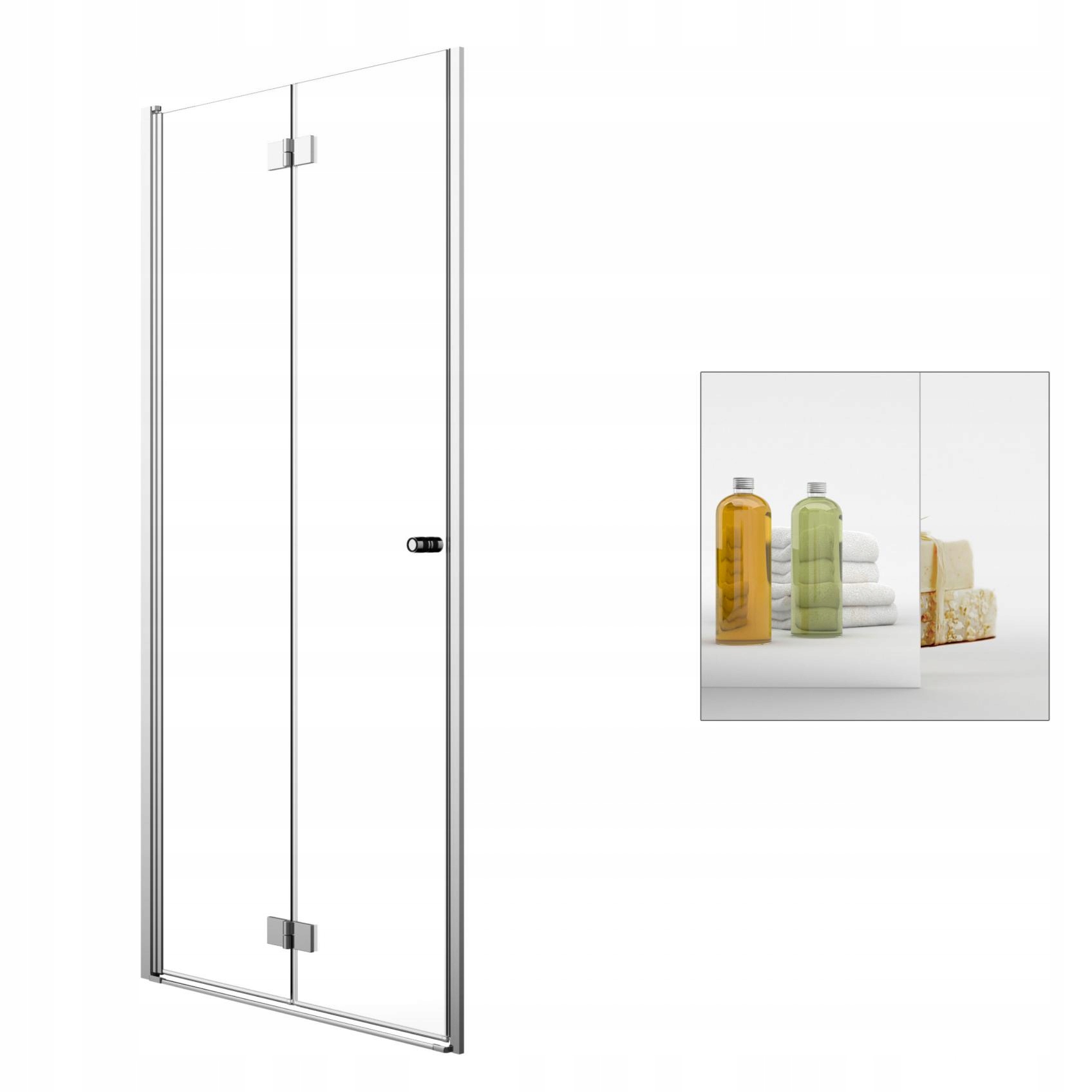Sprchové dvere - RADAWAY Essenza Nové zrkadlové sklenené dvere DWB 100 L