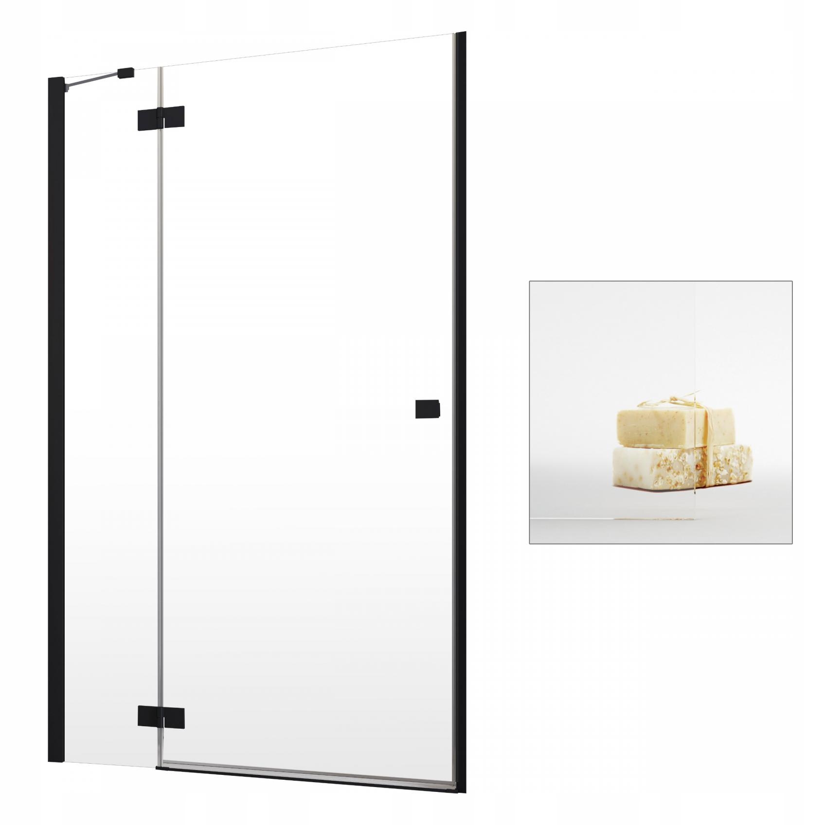 Sprchové dvere - Dvere RADAWAY Essenza Black DWJ 120 L UltraClear