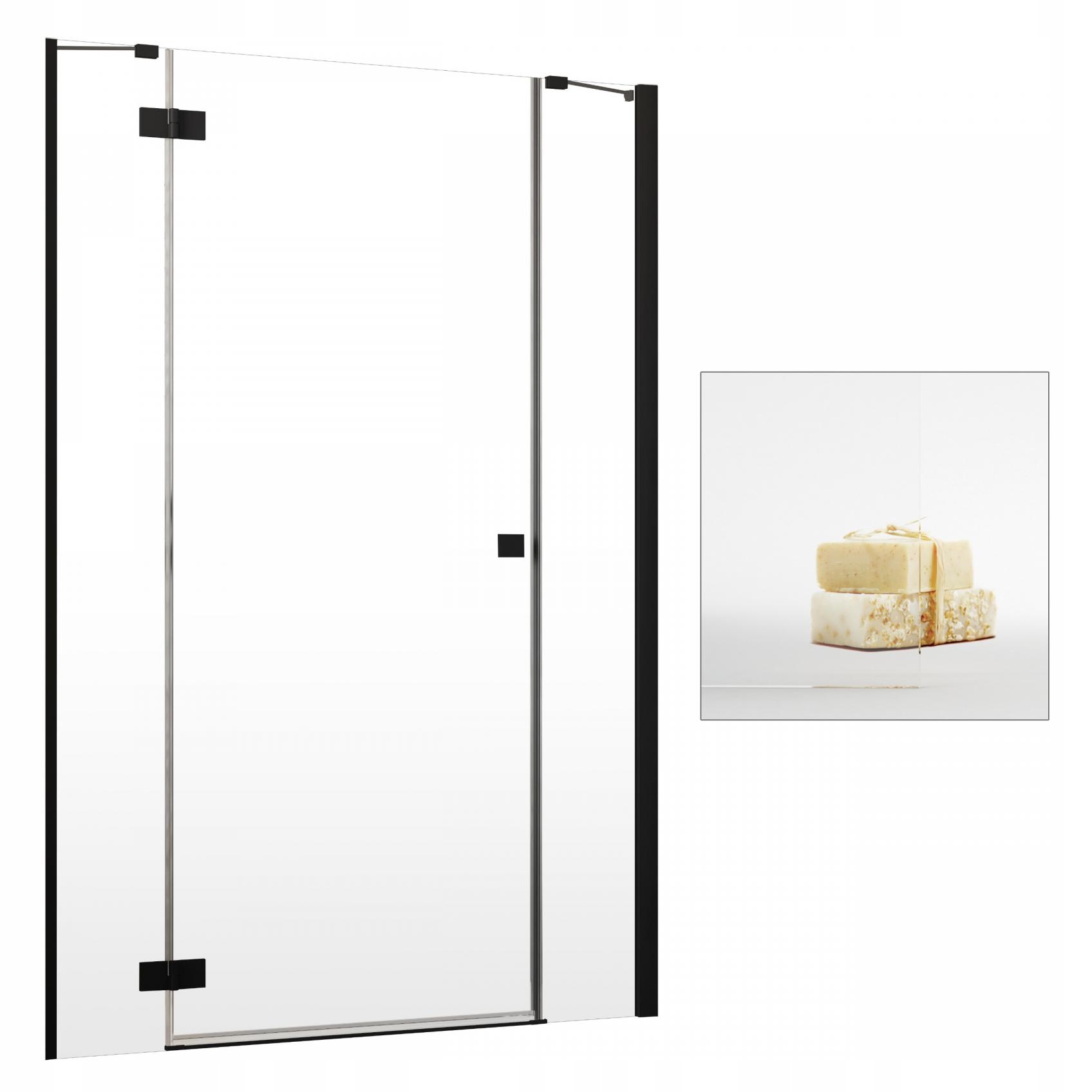 Sprchové dvere - Dvere RADAWAY Essenza Black DWJS 130 L UltraClear
