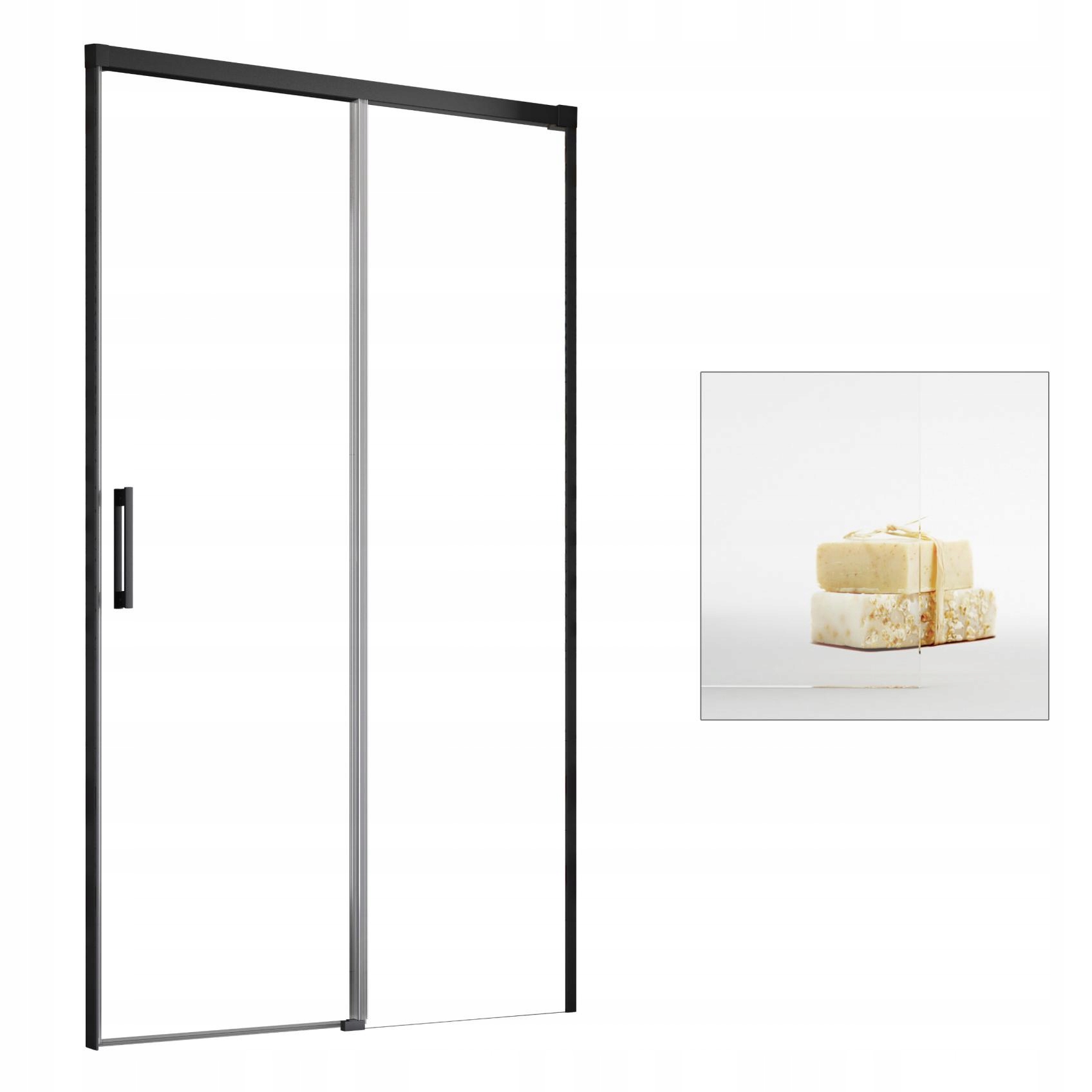 Sprchové dvere - Dvere RADAWAY Idea Black DWJ 110 P UltraClear