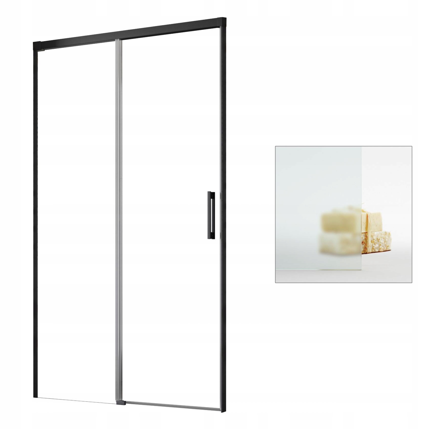 Sprchové dvere - RADAWAY Idea Black zapustené dvere DWJ 120 L satén
