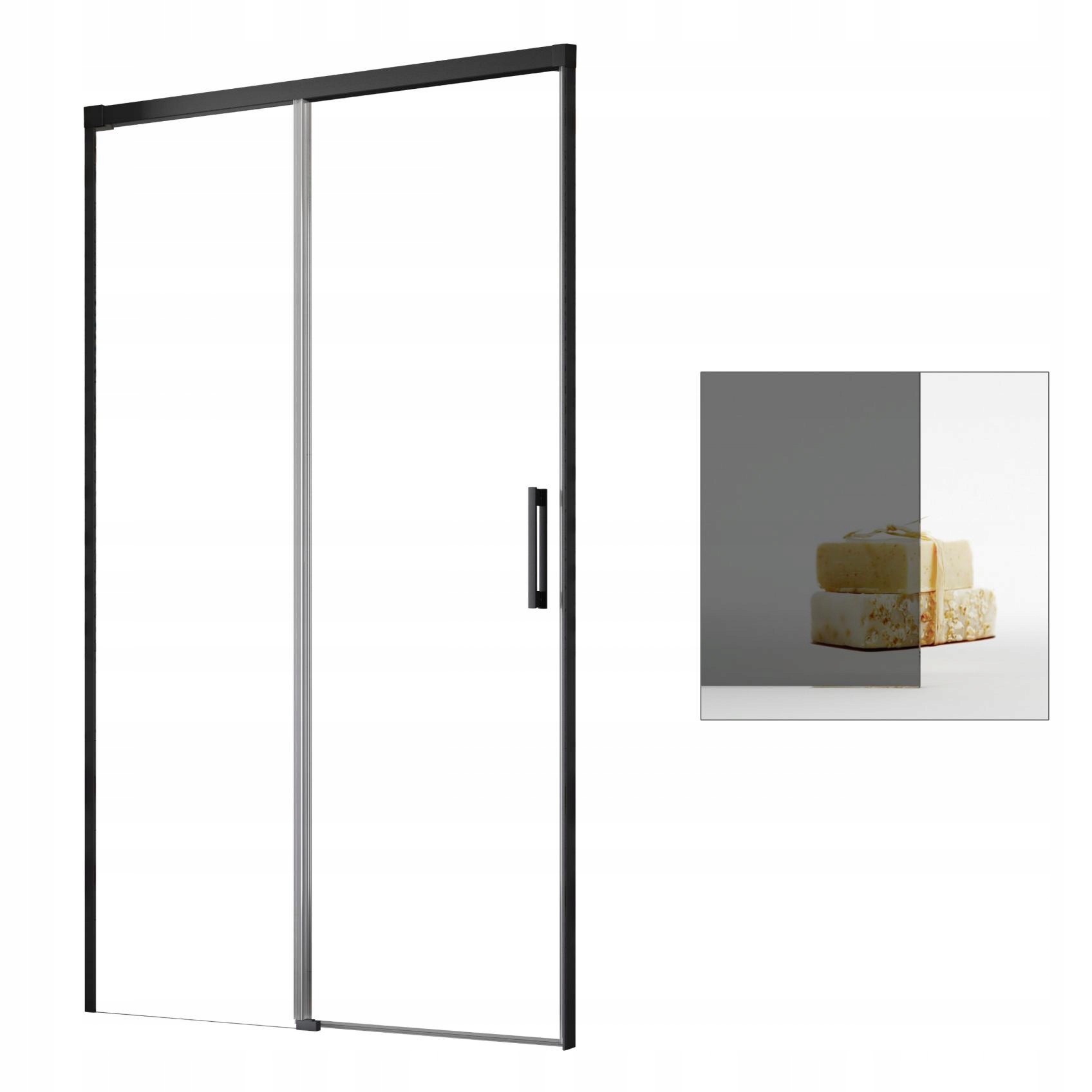 Sprchové dvere - RADAWAY Idea Black zapustené dvere DWJ 140 L, grafit