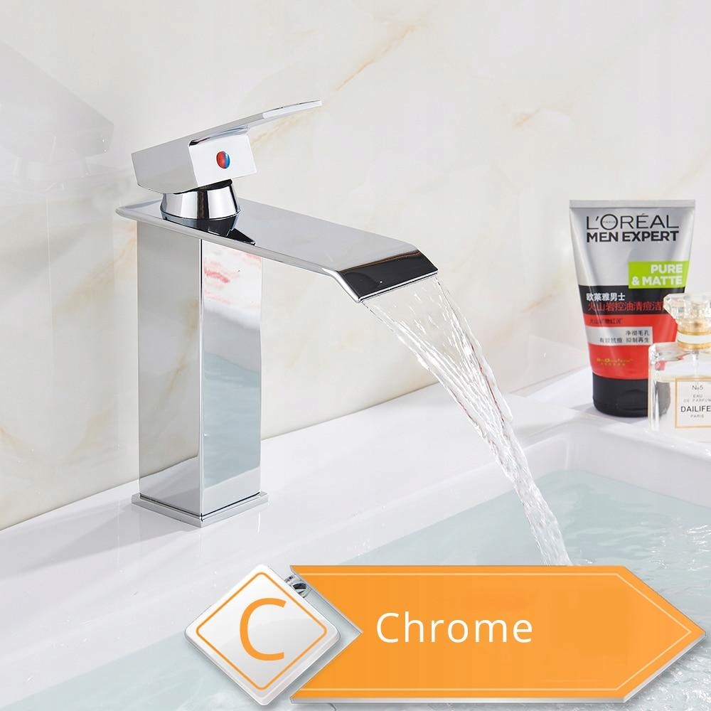 Vaňová batéria - [Chrome Ytq] Umývadlový kohútik s teplou a