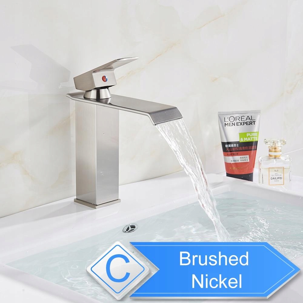 Vaňová batéria - [Brushed Nickel Ytq] Umývadlový kohútik s