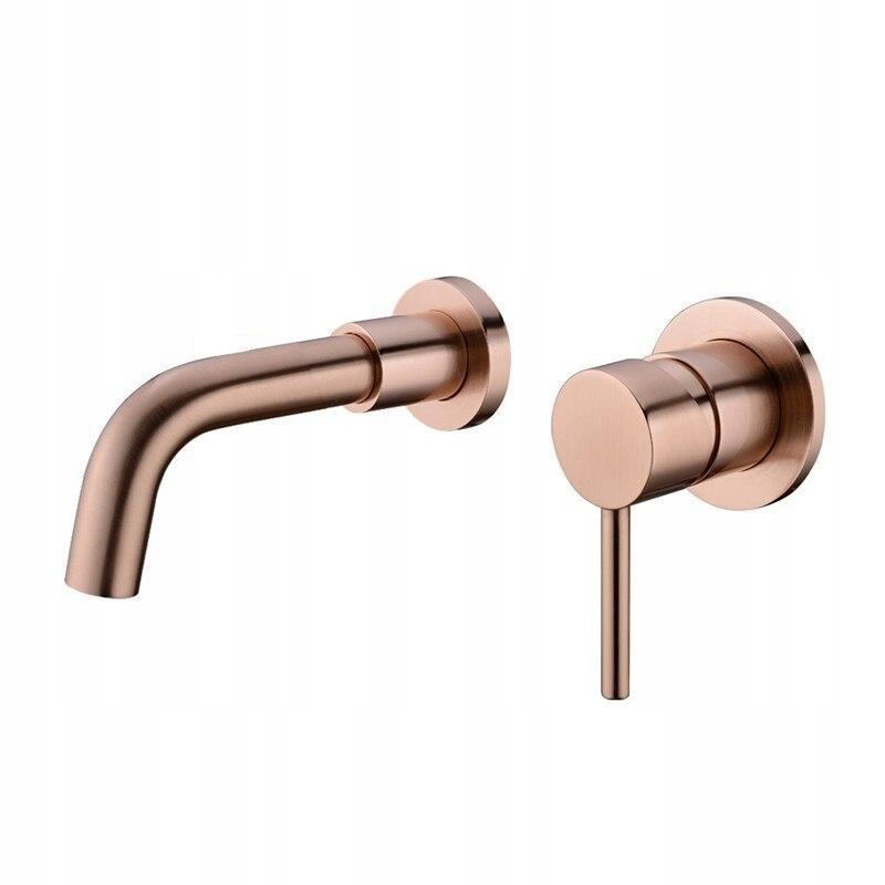 Vaňová batéria - [150 mm Brushed Rose] Mosadzný faucet