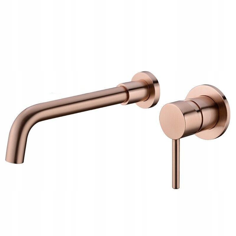 Vaňová batéria - [260 mm Brushed Rose] Mosadzný faucet