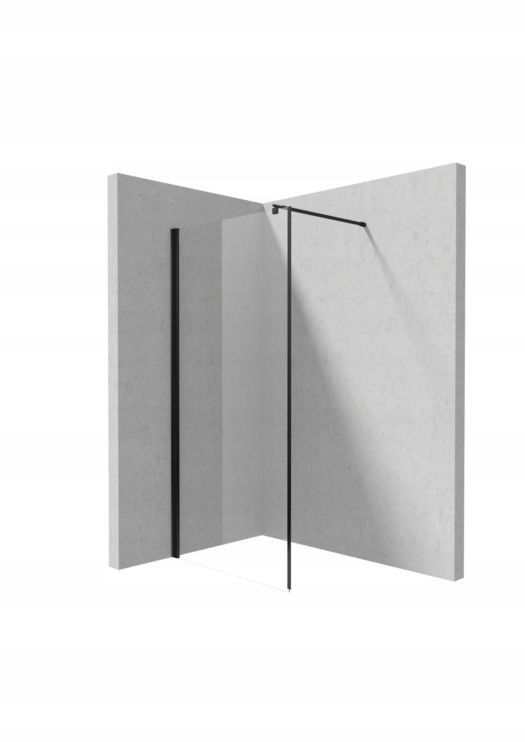 Sprchové dvere - CHODIČKA KABÍNY V KERRIIACH potiahnutých 100 cm ČIERNYM PROFILOM