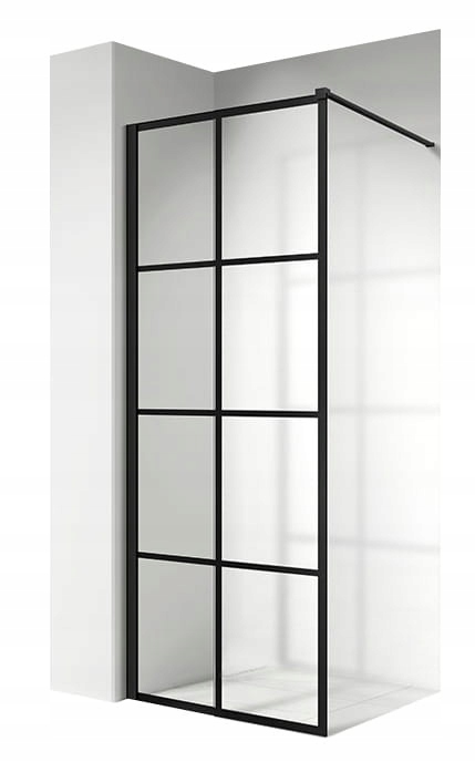 Sprchové dvere - SPRCHOVÁ STENA 60cm GRILLE ČIERNE PROFILY 8mm