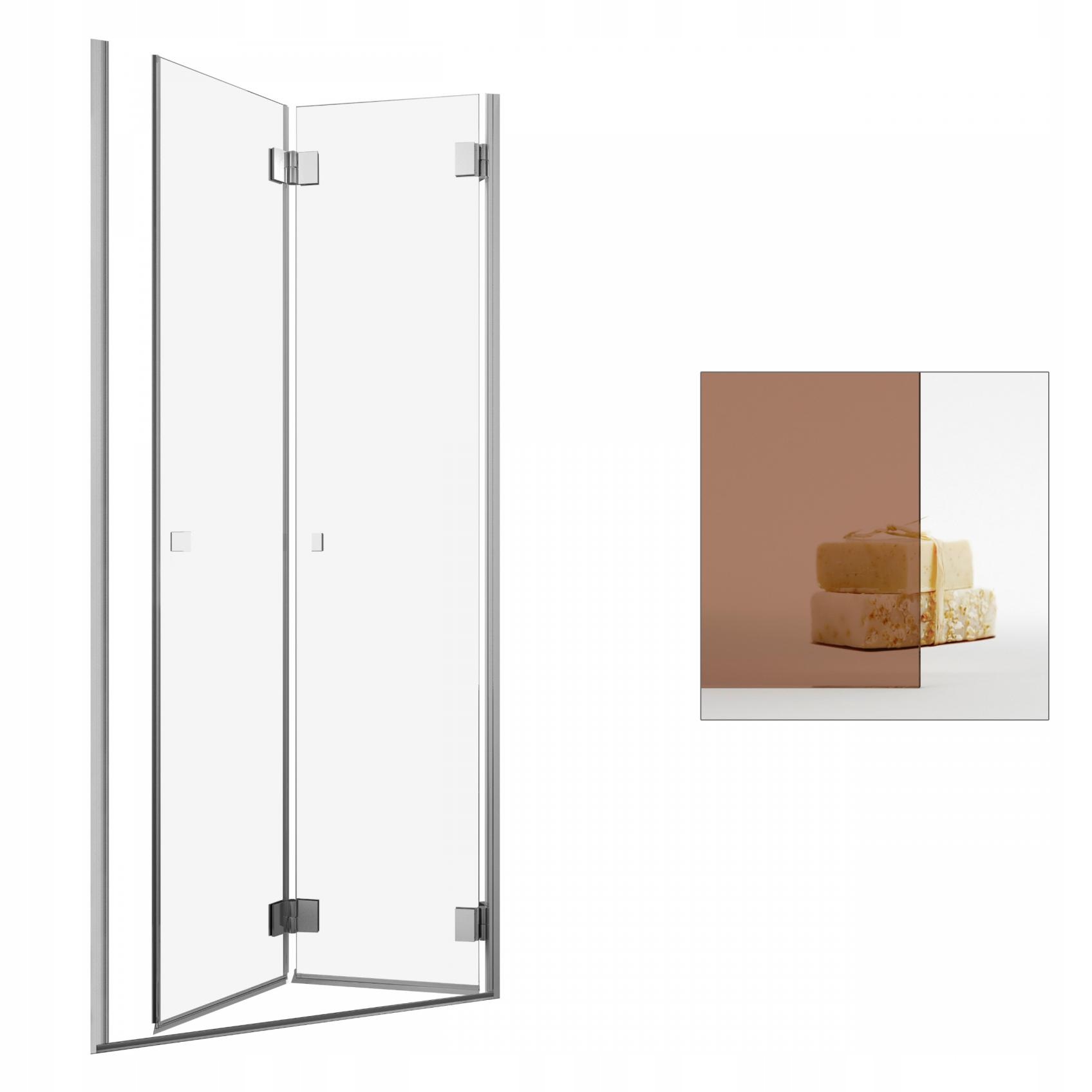 Sprchové dvere - RADAWAY Carena DWB 80 P hnedé sprchové dvere