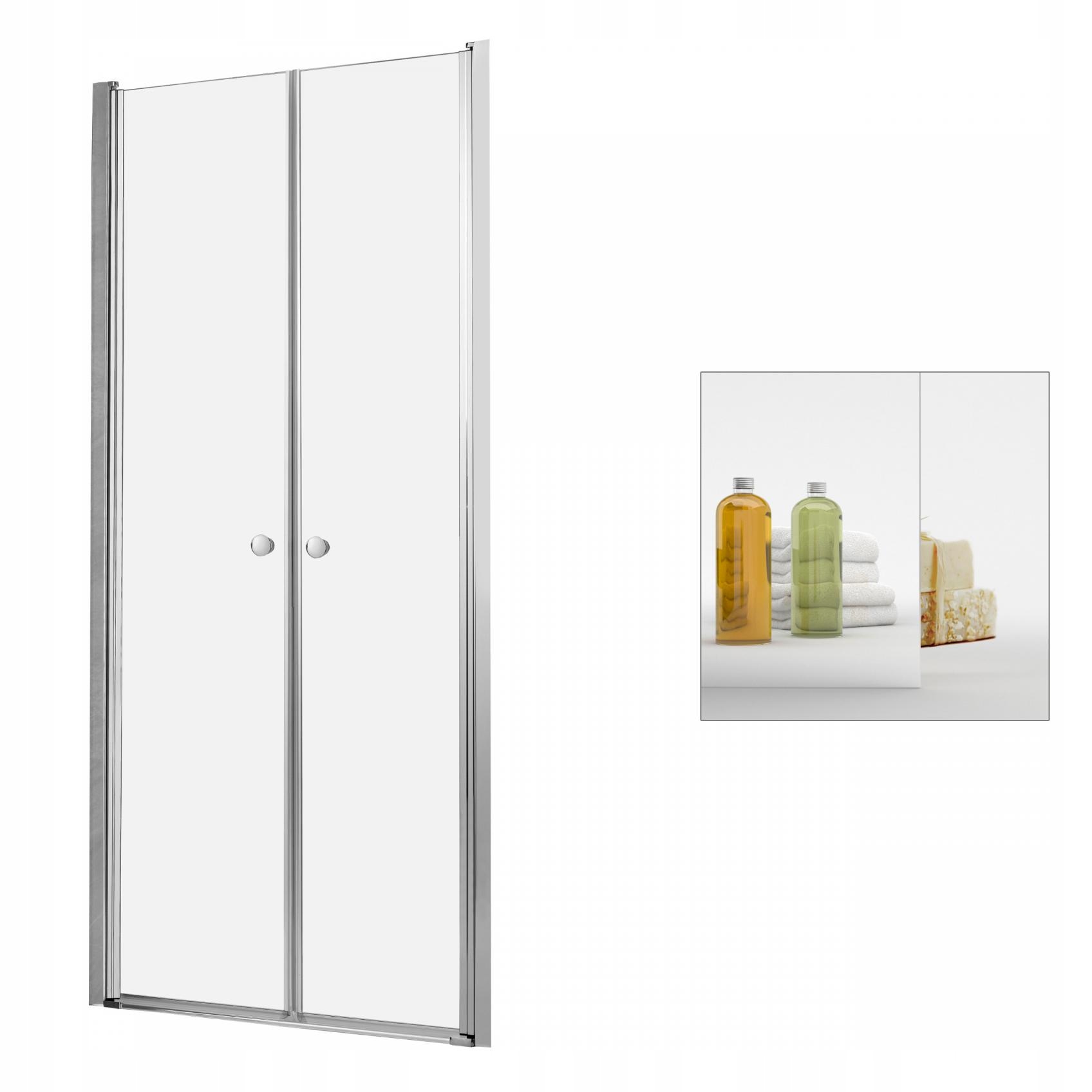 Sprchové dvere - Zrkadlové dvere do sprchy RADAWAY Eos DWD 90