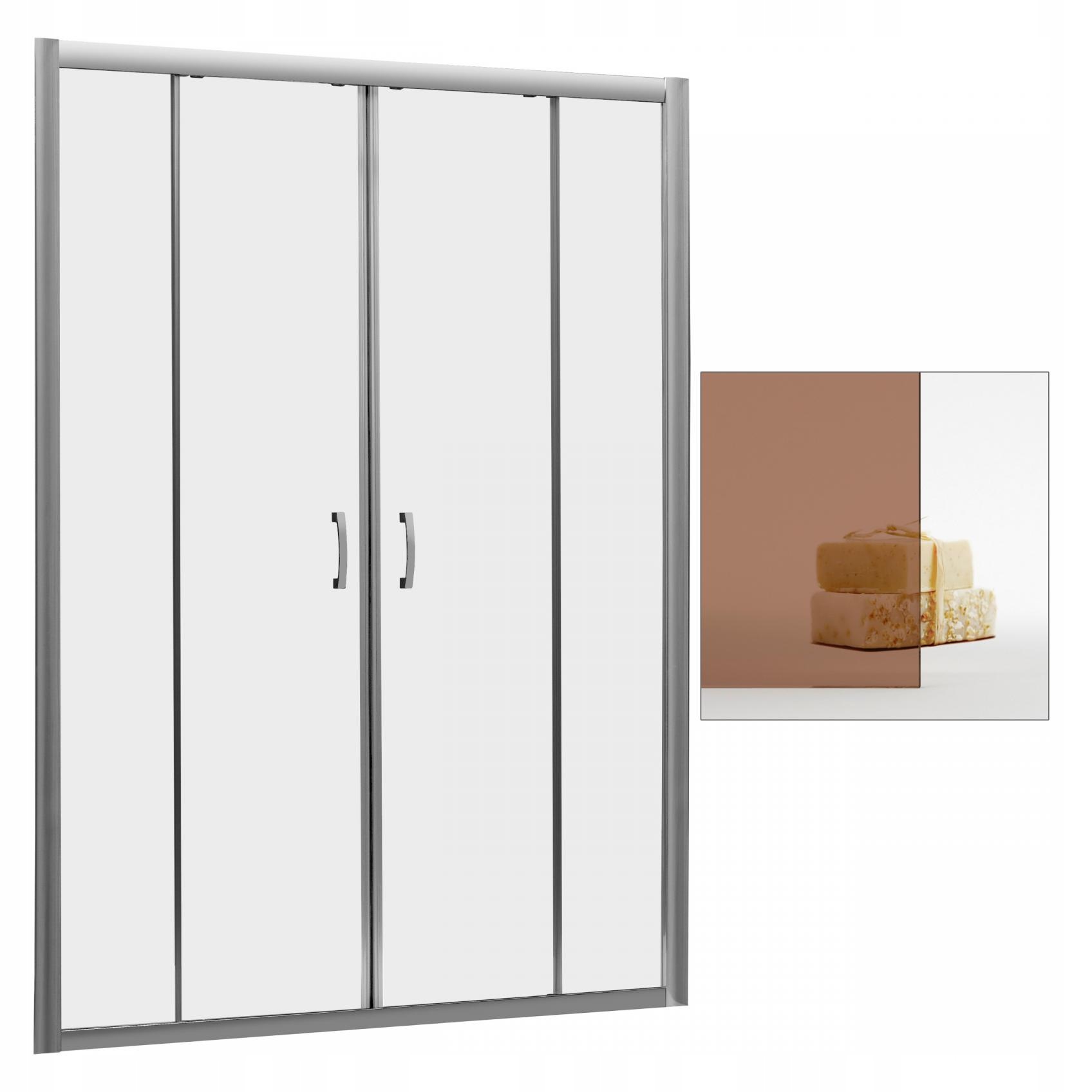 Sprchové dvere - Dvere RADAWAY Premium Plus DWD 140, hnedé sklo