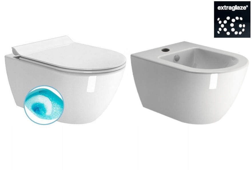 WC MISA - Nástenná WC misa 55x36 cm so sedadlom + GSI Bidet