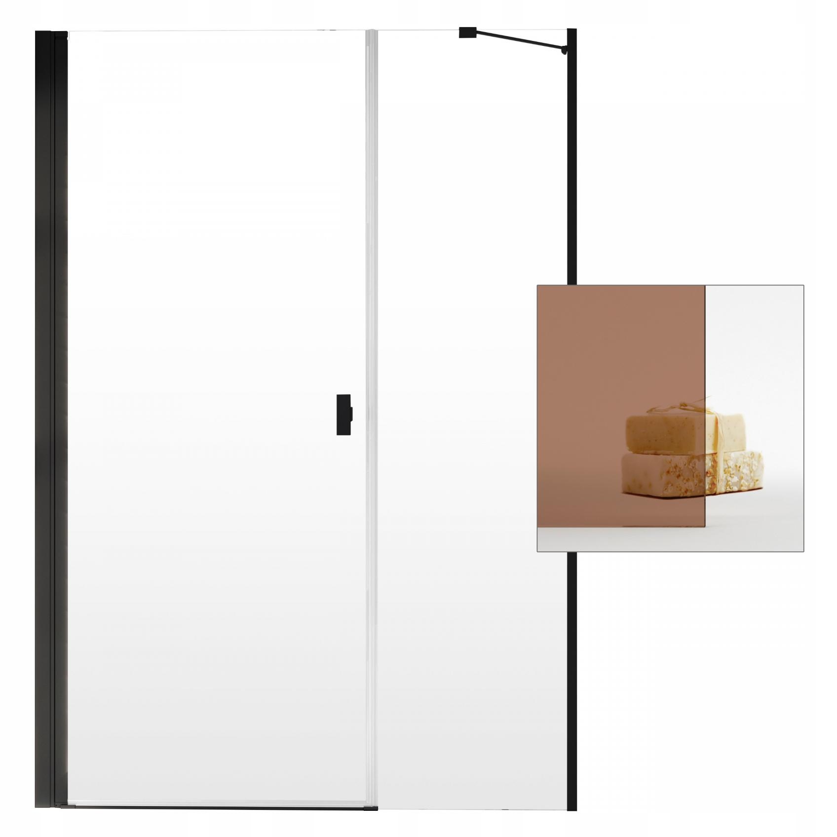 Sprchové dvere - Sprchové dvere RADAWAY Nes Black DWS 120 L hnedé