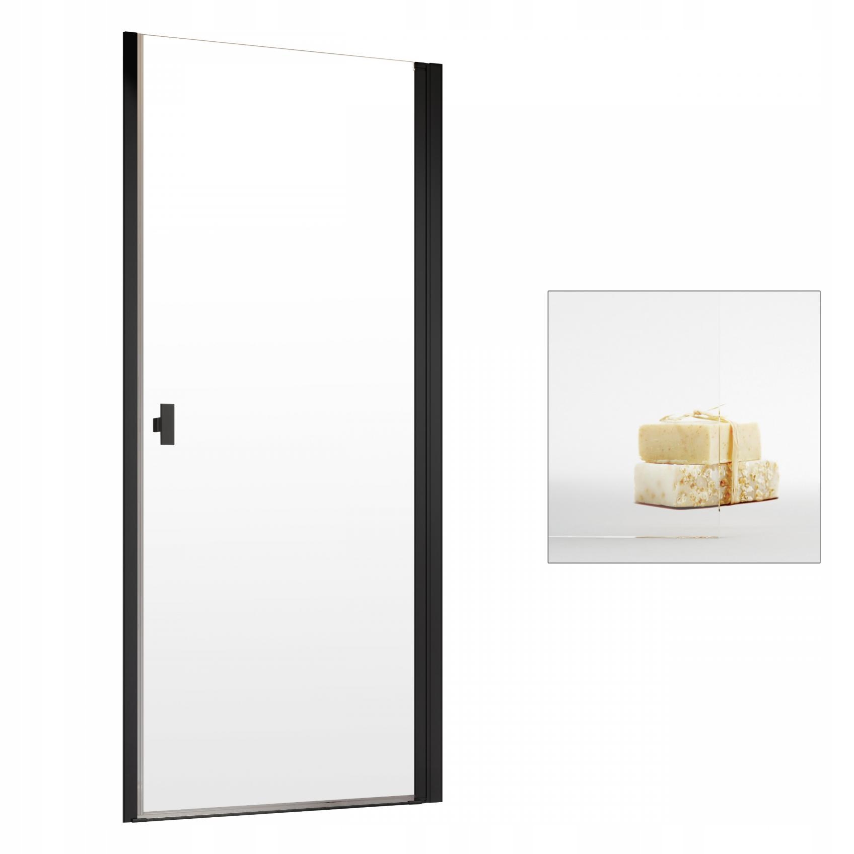 Sprchové dvere - Dvere RADAWAY Nes Black DWJ 70 P so sklom UltraClear