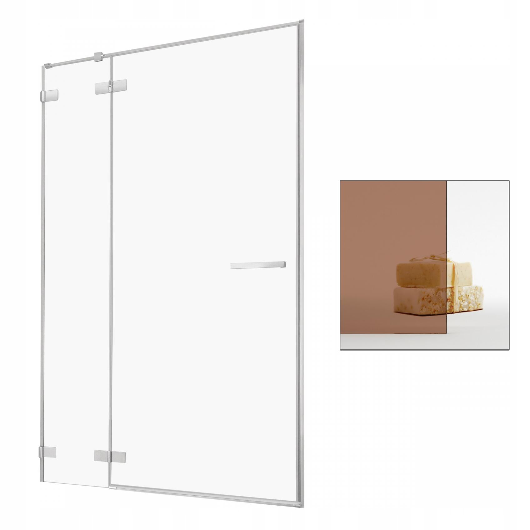 Sprchové dvere - RADAWAY Euphoria DWJ 100 L hnedé sprchové dvere