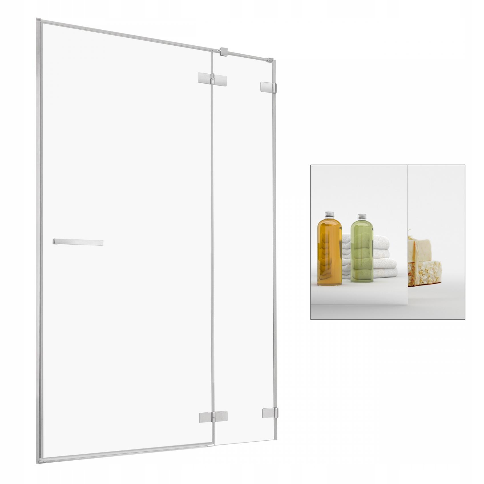 Sprchové dvere - RADAWAY Euphoria DWJ 130 P zrkadlové zapustené dvere
