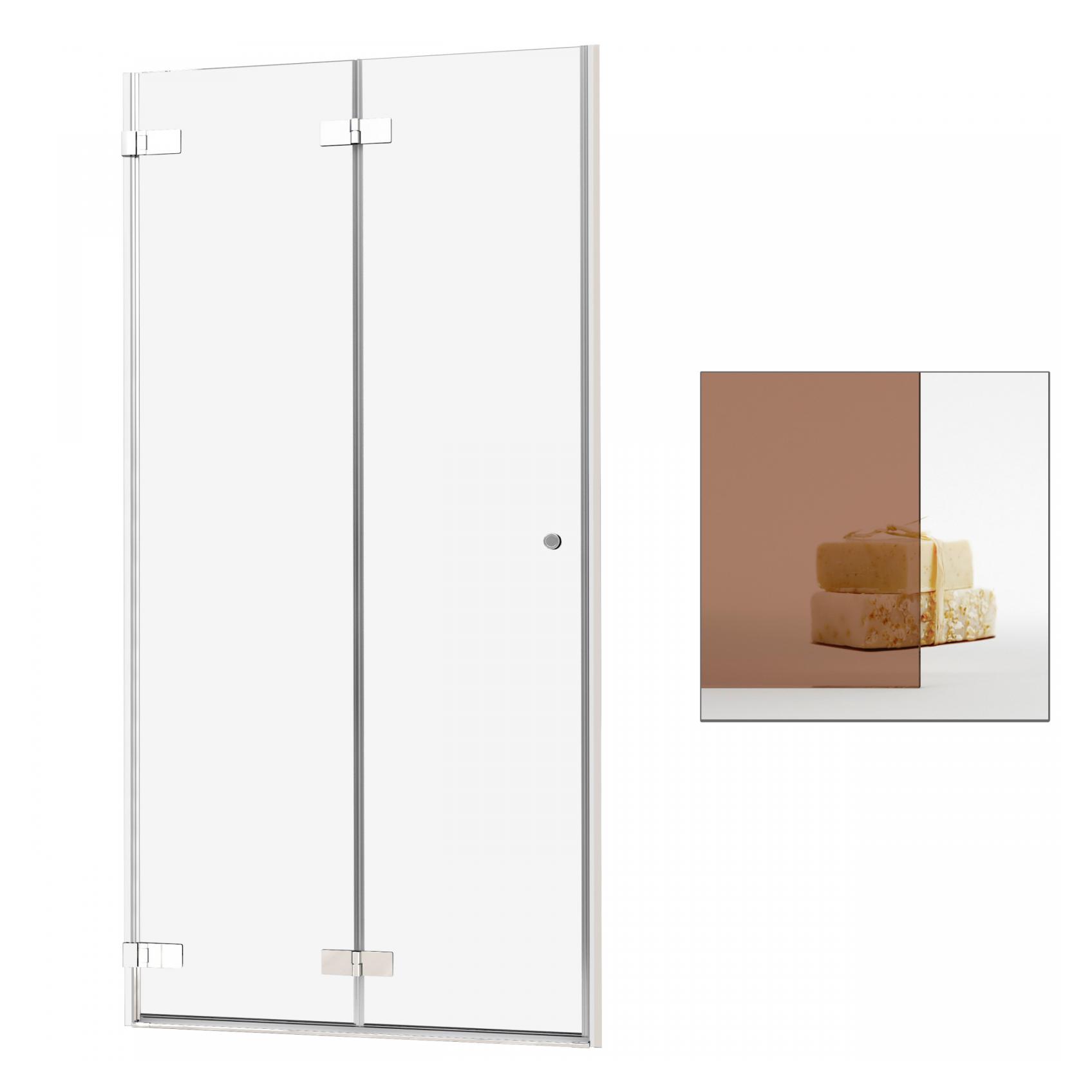 Sprchové dvere - RADAWAY Arta DWB 90 L hnedé sprchové dvere
