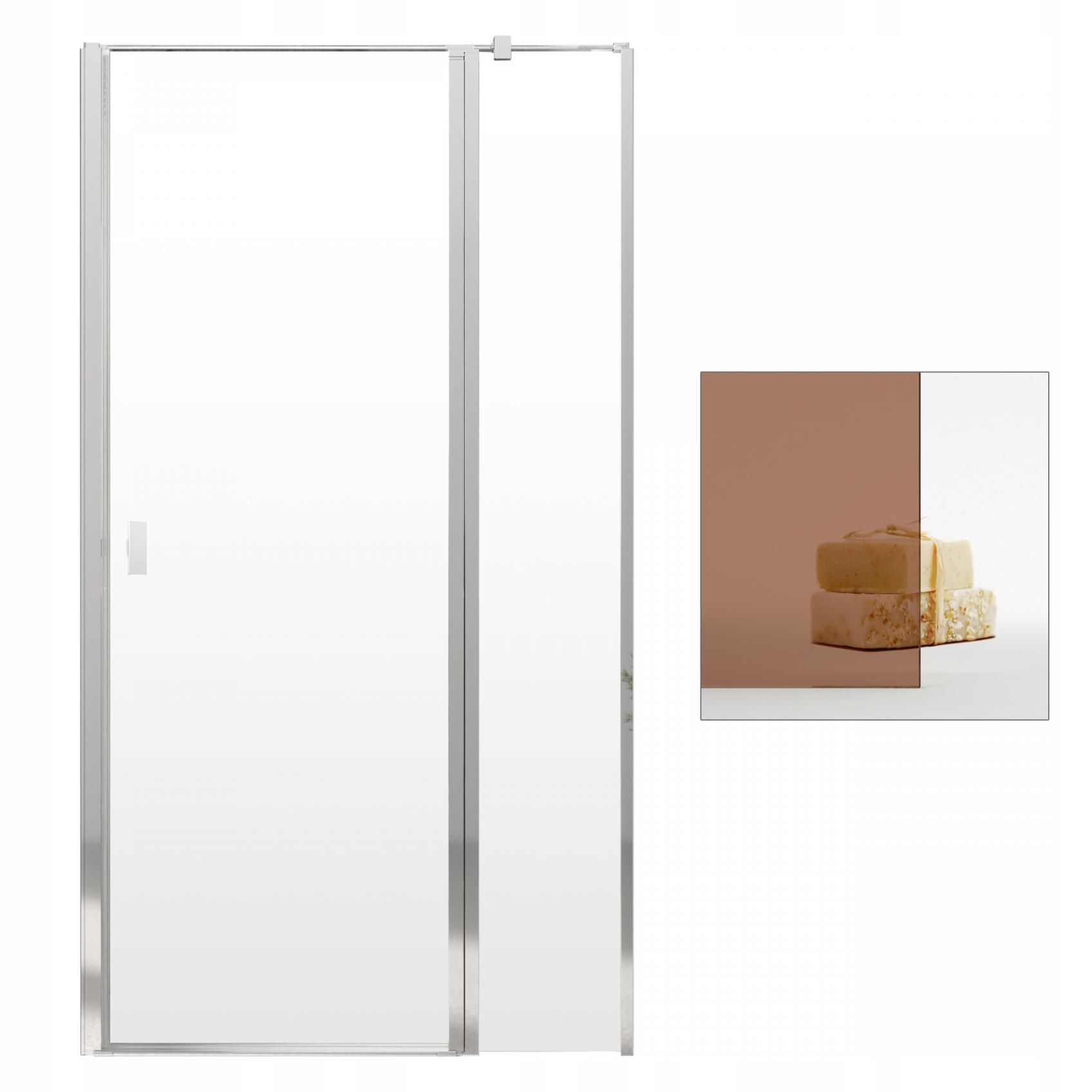 Sprchové dvere - RADAWAY Nes DWJ II 120 P hnedé sprchové dvere
