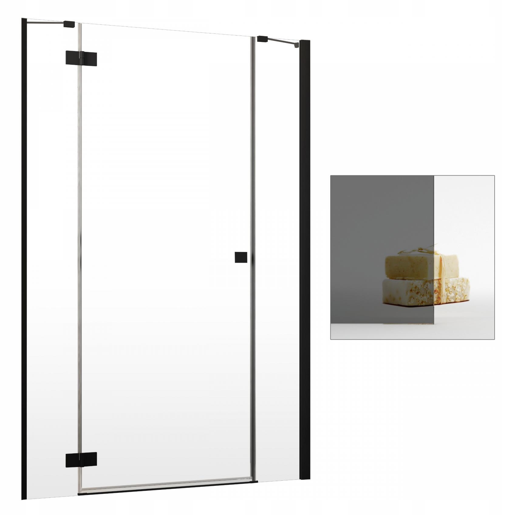 Sprchové dvere - RADAWAY Essenza Black DWJS 110 L grafitové dvere