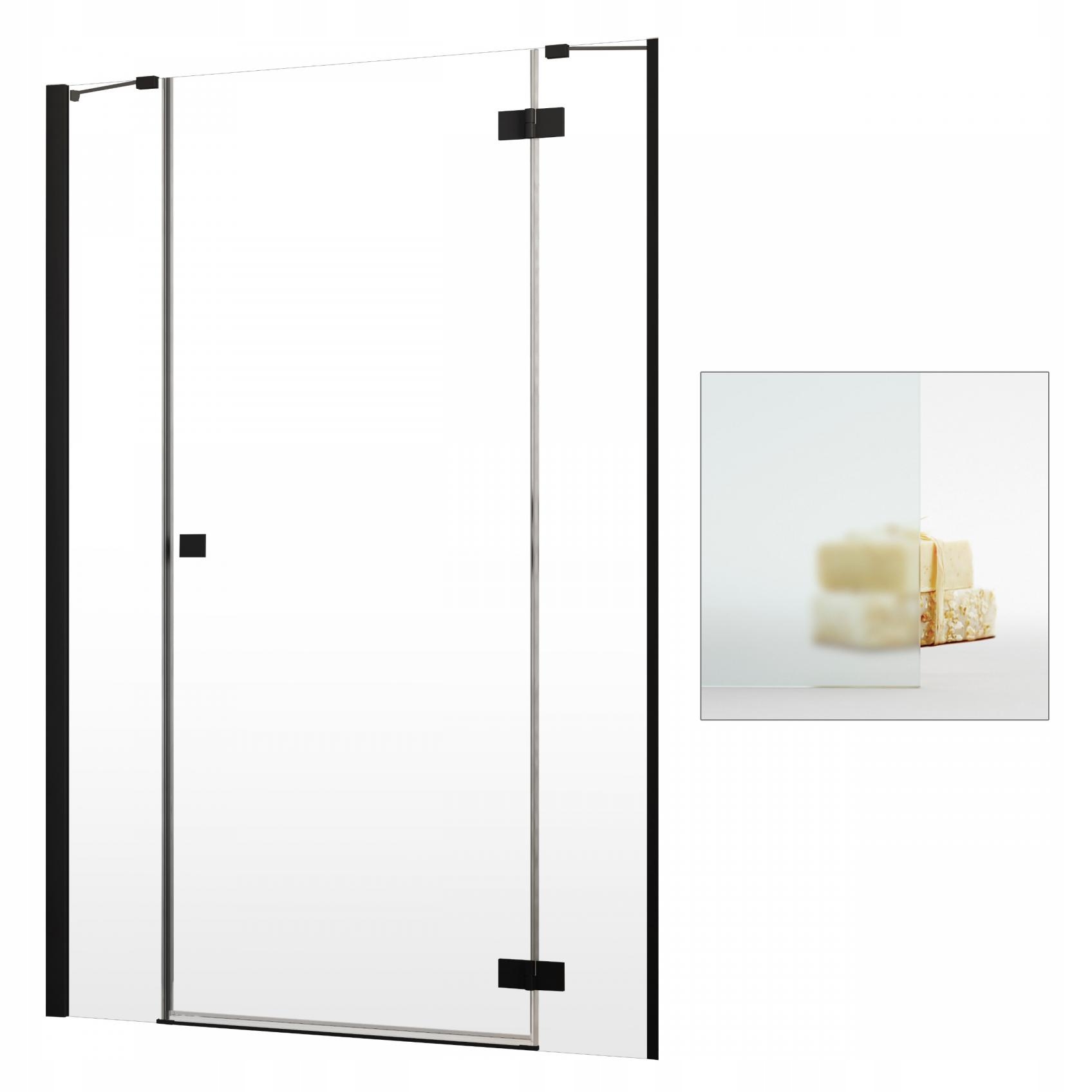 Sprchové dvere - RADAWAY Essenza Black DWJS 130 P saténové dvere