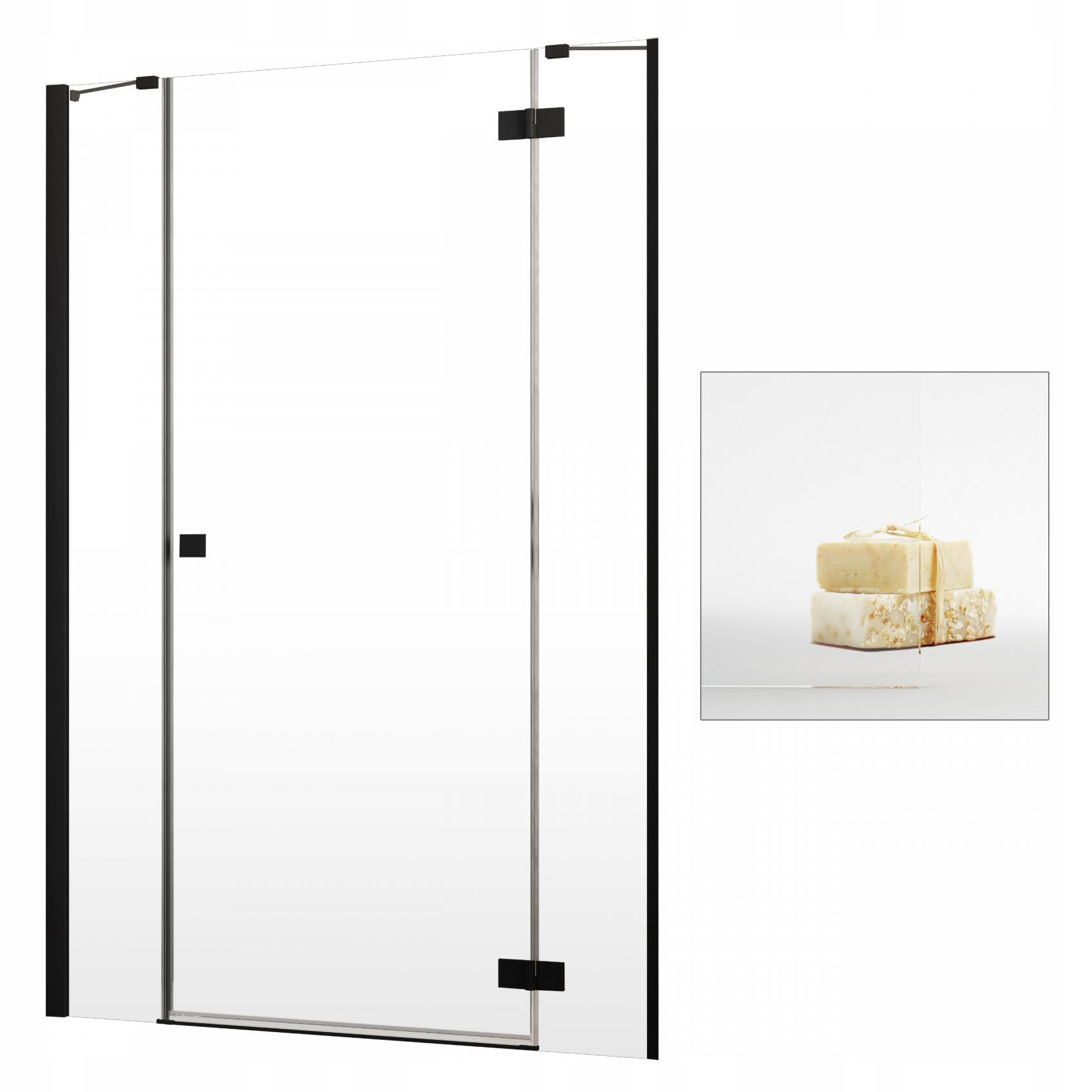 Sprchové dvere - Dvere RADAWAY Essenza Black DWJS 130 P UltraClear