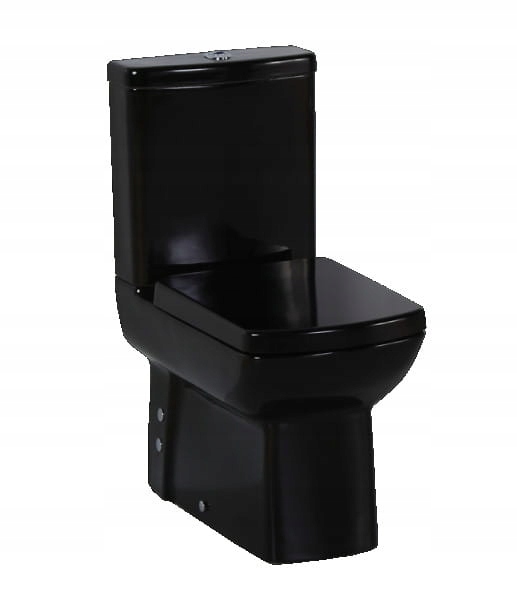 WC MISA - ČIERNE kompaktné 60x35x80,5 cm s mäkkým sedadlom