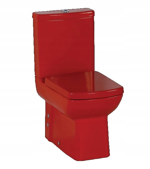 WC MISA - Červené kompaktné 60 x 35 x 80,5 cm s mäkkou doskou