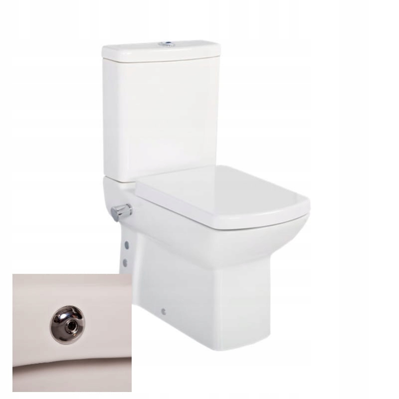 WC MISA - Kompaktné WC 60x35x80,5cm s bidetom a batériou + sedadlo