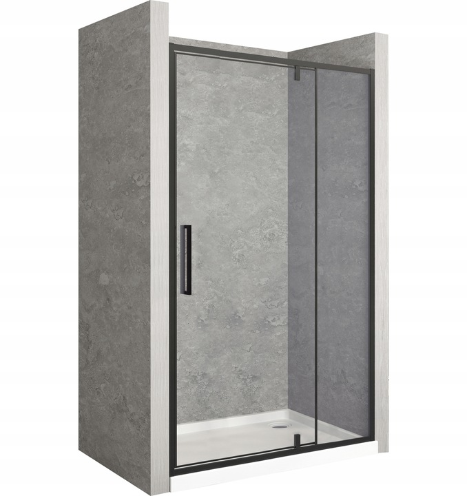 Sprchové dvere - Výklopné sprchové dvere Rapid Swing 130cm ČIERNE