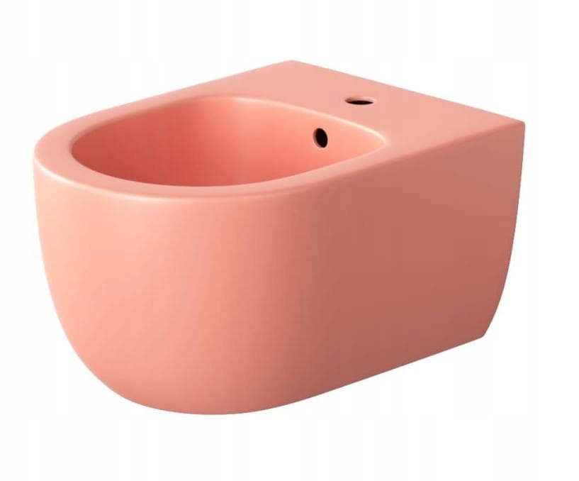 WC MISA - Závesný bidet 36x49x40 cm, ružový / polomatný losos