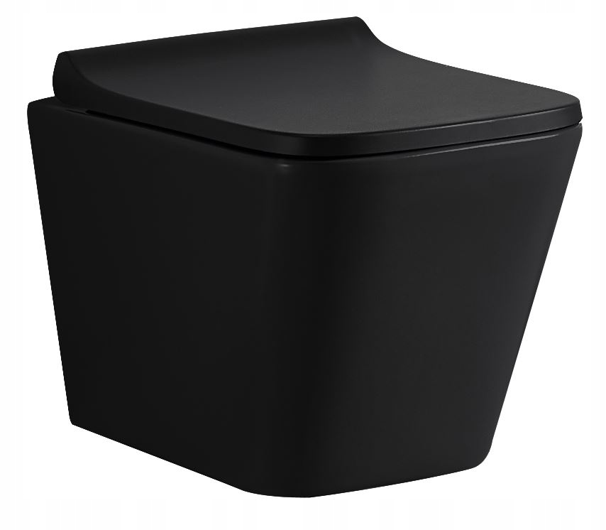 WC MISA - ŁÓDŹ Závesná WC misa LAGO čierna 49x35 Lavita