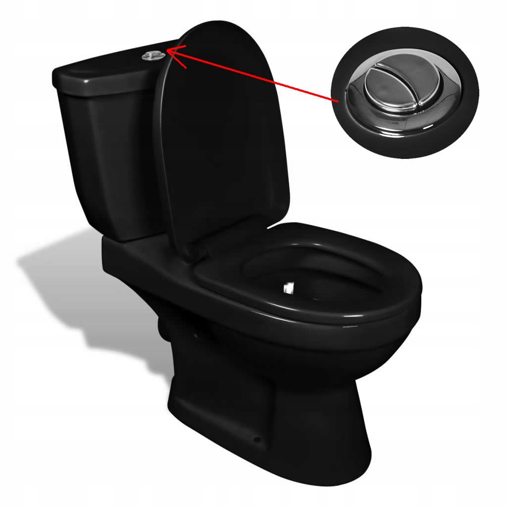 WC MISA - Záchodová misa so zásobníkom, čierna