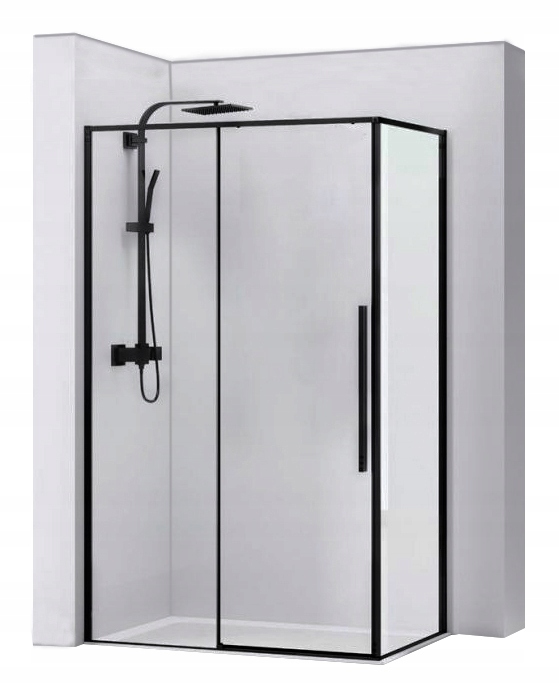 Sprchový kút - Sprchovací kút SOLAR BLACK BLACK 90X120 REA