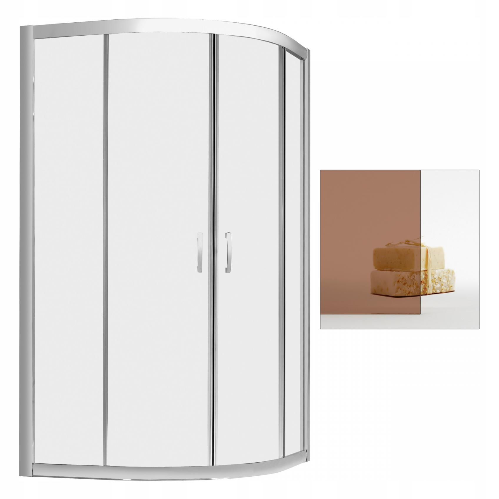Sprchový kút - Kabína RADAWAY Premium Plus A 1700 90x90 hnedá