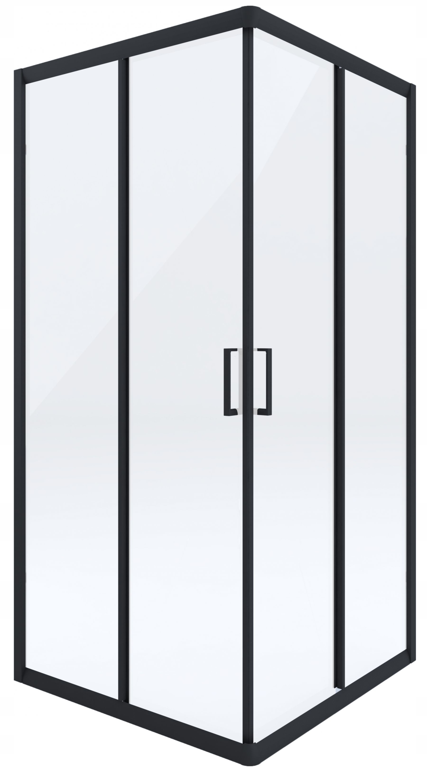 Sprchový kút - Kabína Deante Funkia Nero kw čierna 90x90 + bro + sifón