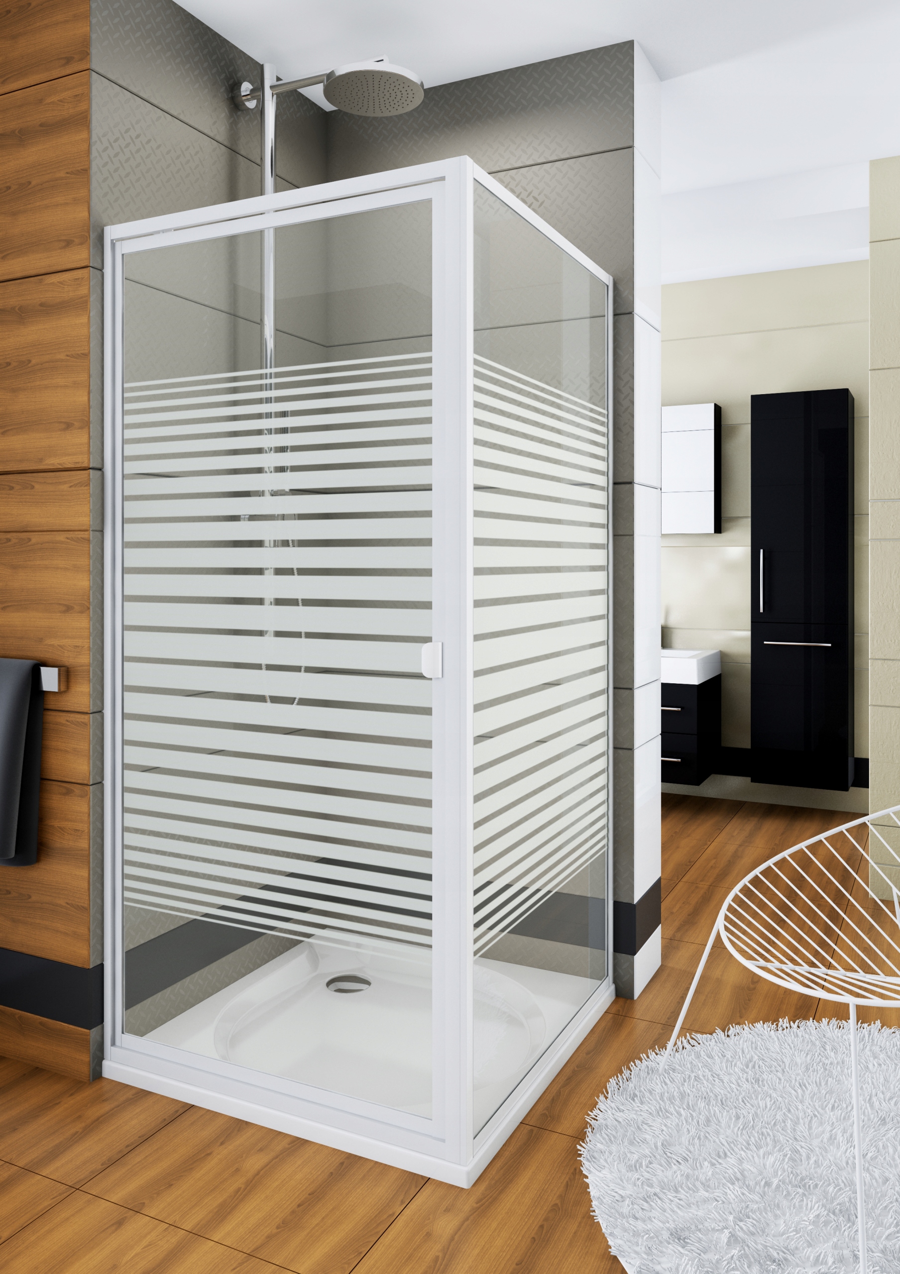 Sprchový kút - Obdĺžnikový sprchovací kút 90x80x180 otvorený