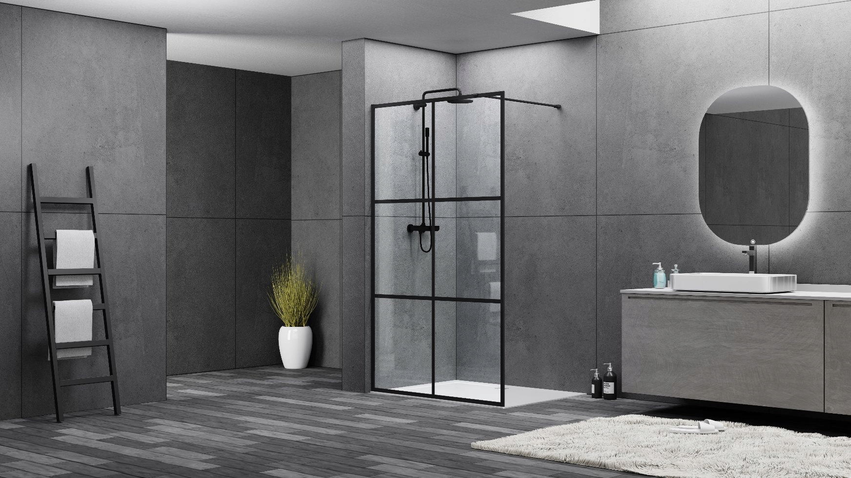 Sprchový kút - Sprchovací kút BRAVAT Walk-in 70x200 cm