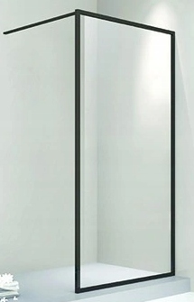 Sprchový kút - Čierne profily Kermi Walk-In Dark Edition 90 x 200