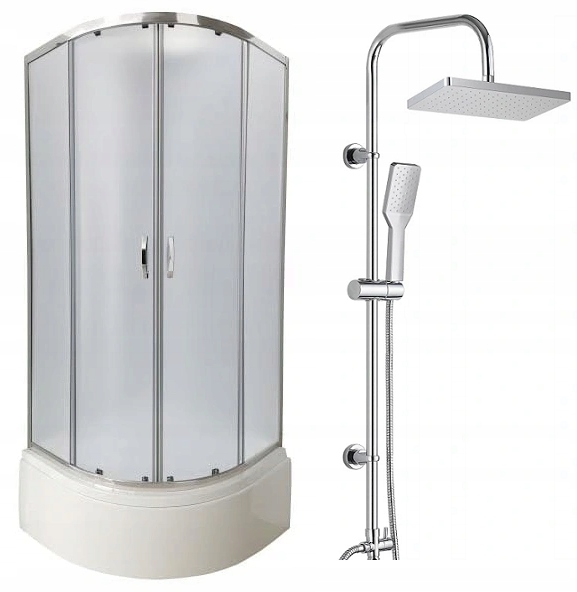Sprchový kút - Sprchová kabína 90X90 + Hĺbková sprchová vanička + SPREJ