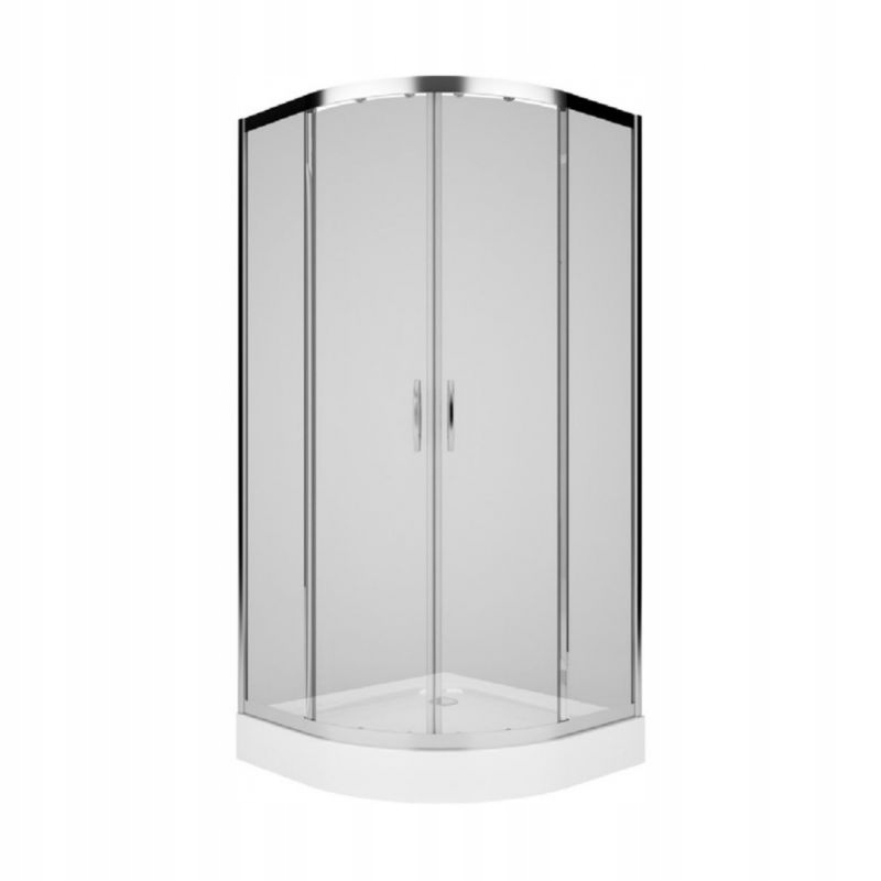 Sprchový kút - POLOKRUHOVÁ KABÍNA, SKLENENÝ OKRUH 80 CM